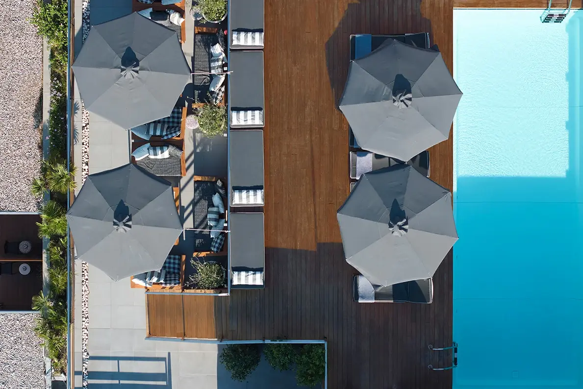 Rooftop pool with Acropolis view at Fresh Hotel Athens